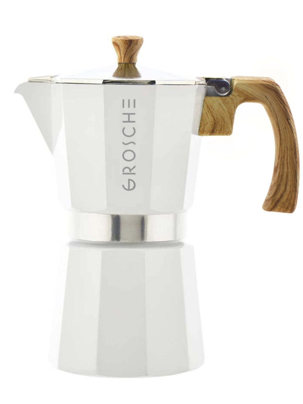 NWT GROSCHE WHITE MILANO MOKA POT 6 CUP